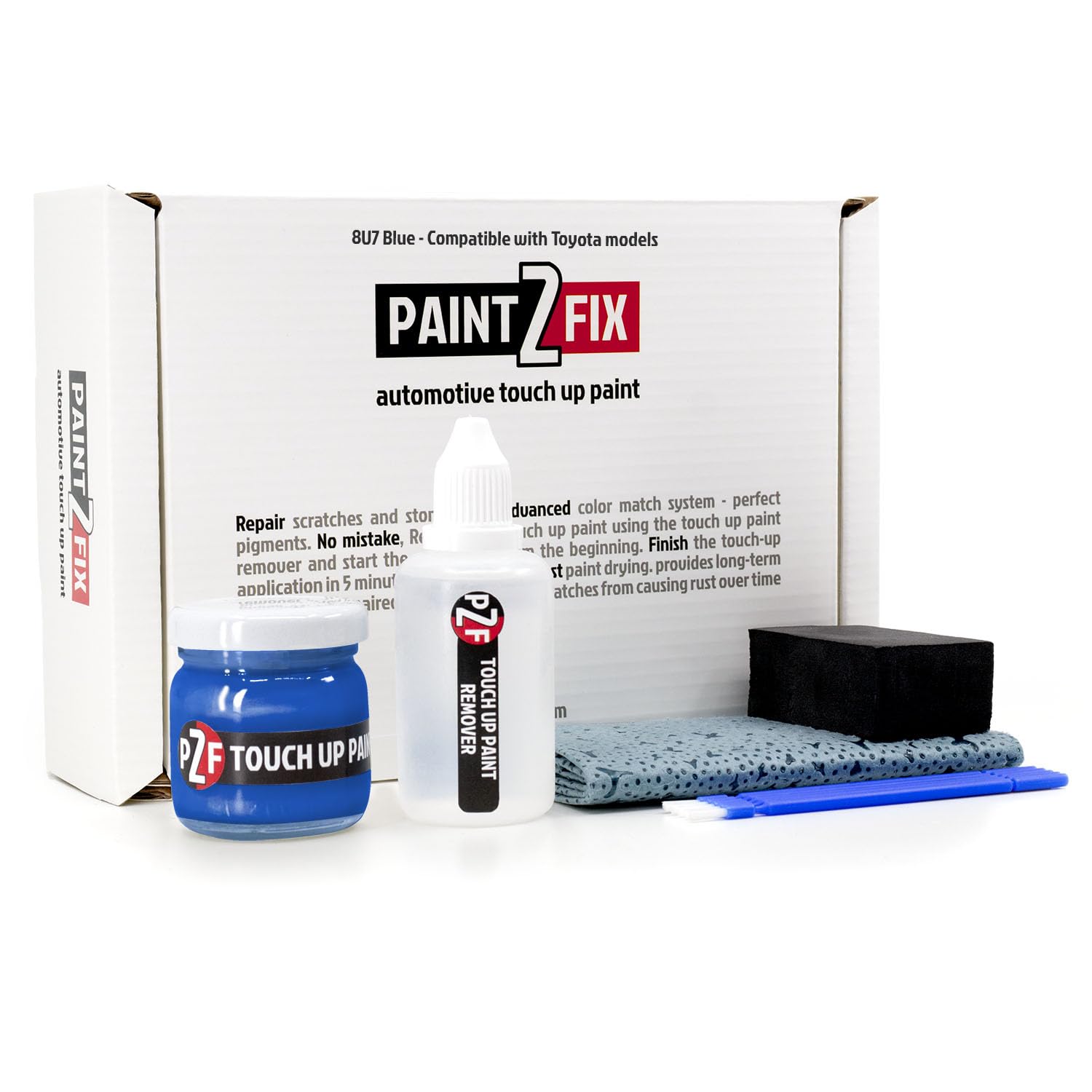 Amazon.com: 8U7 - Kit de pintura de retoque azul para reparación